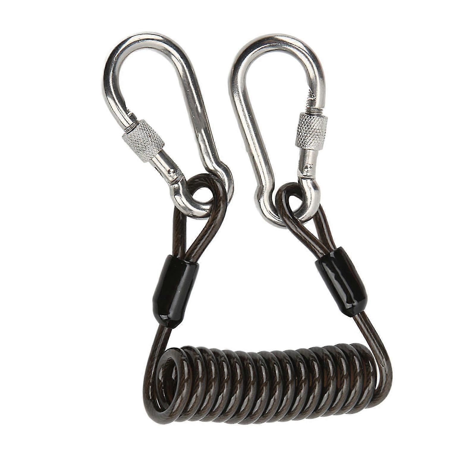 Diving Tools Rustproof Quick Release Buckle Anti Lost Spring Coil Lanyard