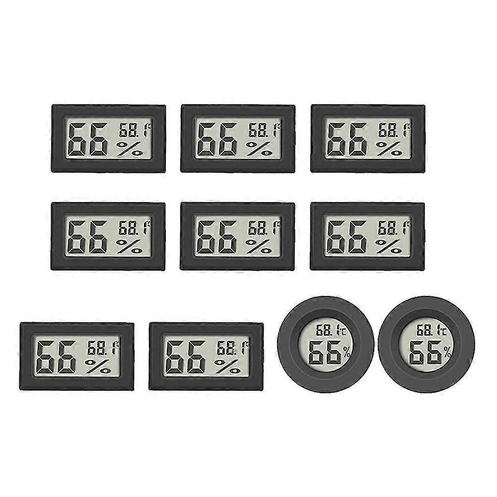 Mini Digital Thermometer Hygrometer Indoor Pack Of 10 Room Thermometer Room Thermometer Temperature And Humidity Meter