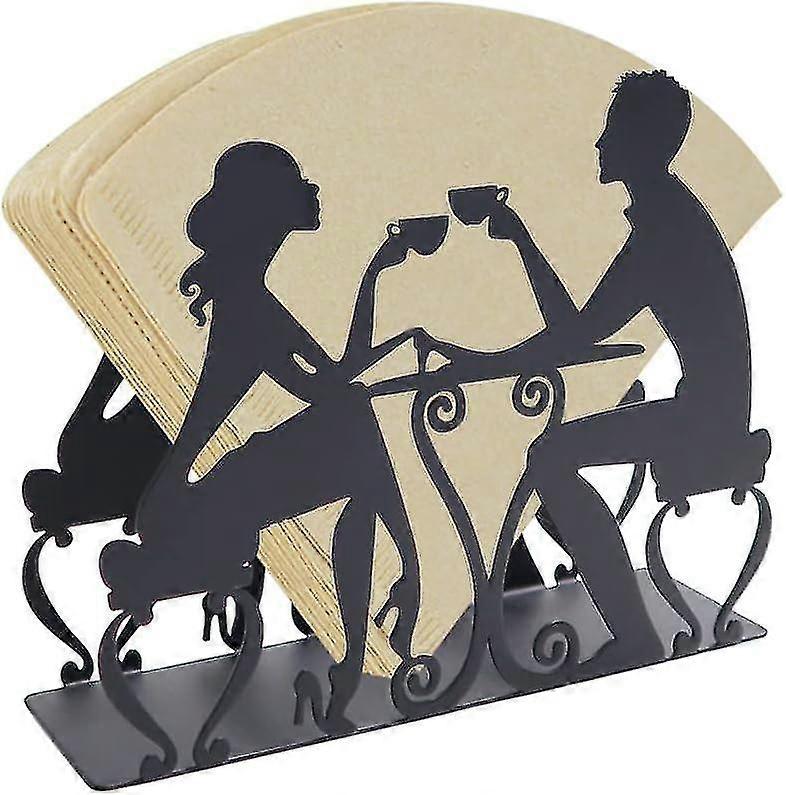 1 قطعة حامل فلتر القهوة حامل ورق القهوة المعدني حامل ورق القهوة تخزين الرف القهوة ورقة تخزين الحاويات موزع الجدول منديل حامل