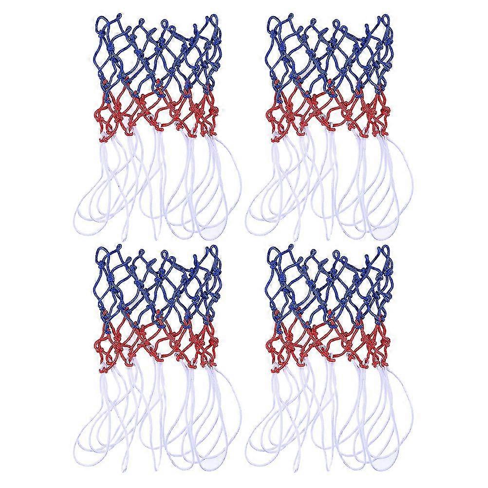 4 Pcs Indoor Basketballs Nylon Basketball Net Basketball Web Tricolor Basketball Indoor Basketball Net-FCY