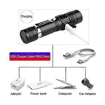 Bicycle Light, Cycling Flashlight Usb Rechargeable Glare Flashlight Outdoor Lighting Led Bicycle Lights Front And Rear.(black)