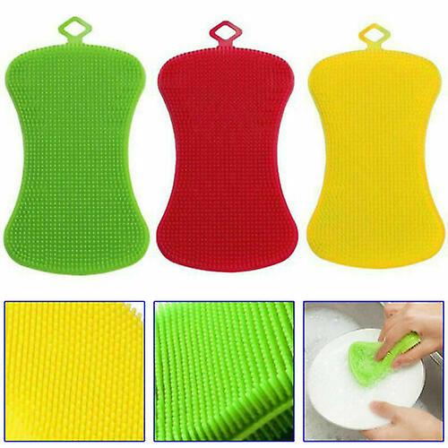 3 Colors Silicone Sponge Hero Sponge Non-stick For Kitchen Home Kit