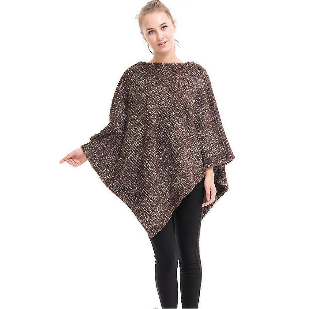 Thicken Pullover Cape Warm Loose Poncho  Large Coat for Lady