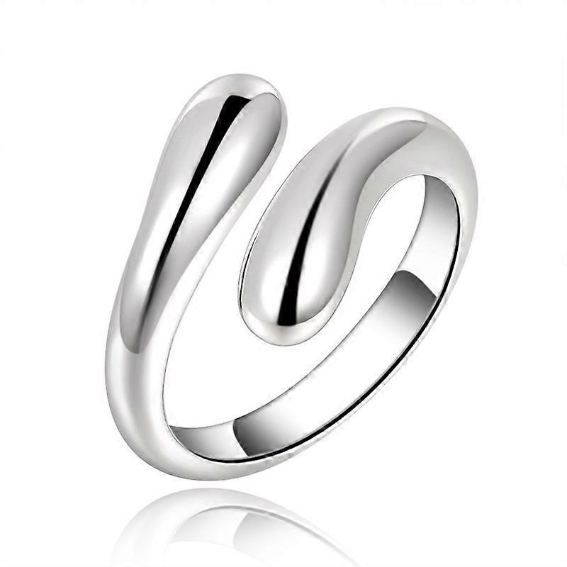 Galvanized Silver Single Opening Adjustable Ring