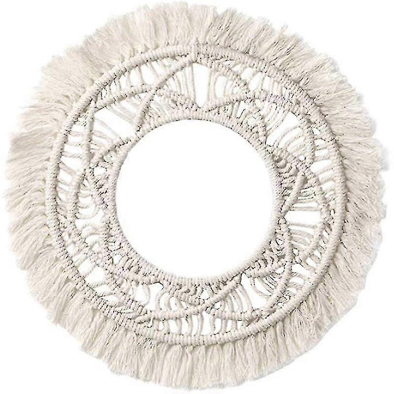 Round Macrame R Woven Hanging Art Rats Compatible With Bed
