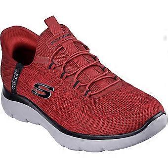 Skechers Summits Key Pace Textile Men's Red/Black Trainers