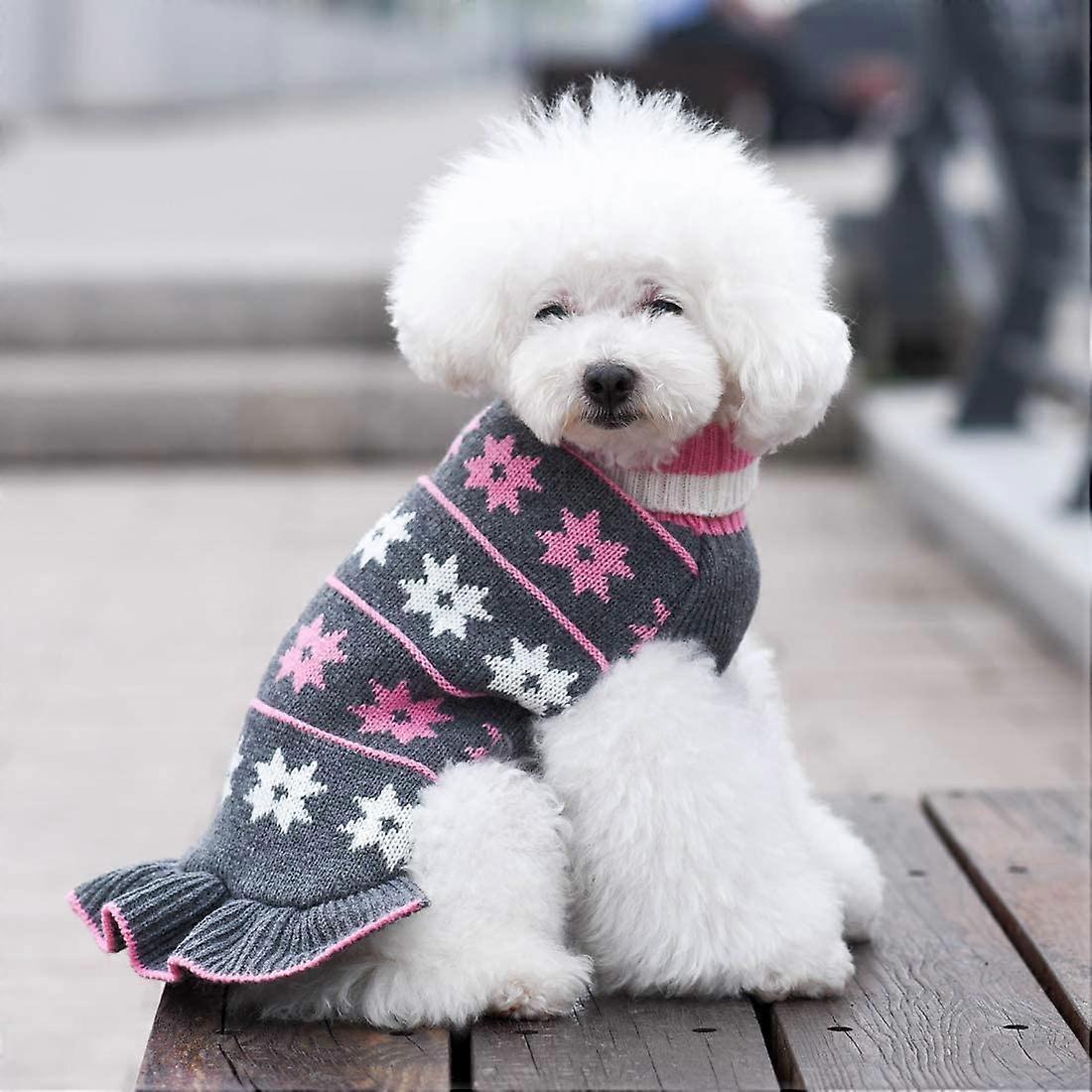 Cyeollo Hundepullover Mit Leinenloch – Weicher Strickpullover Mit Rollkragen Für Kleine Hunde, Gr. S, Wintertauglich & Hautfreundlich