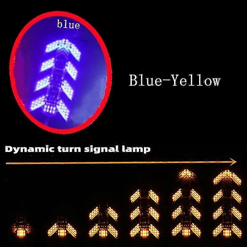 2pcs Car LED DRL Daytime Running Light Car Styling Dynamic Streamer Flow Amber Turn Signal Warning Steering Fog Day Lamp
