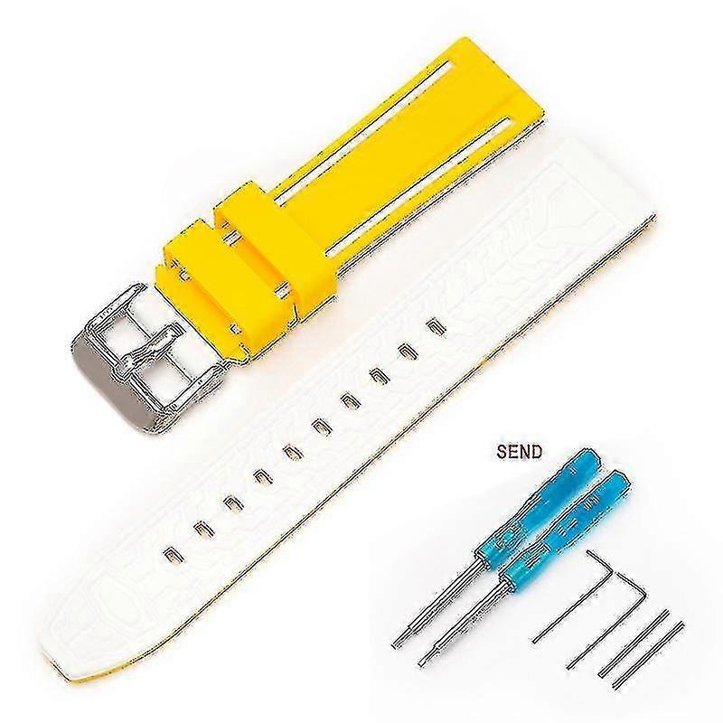 22mm For Blancpain & Swatch Fifty Fathoms Two-color Silicone Strap Included Tool - MXBC