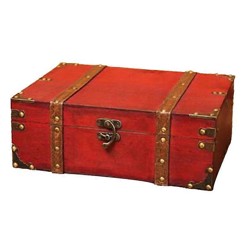 Storage Organizer Visual Interest Large Capacity Wooden Treasure Keepsake Box for Home Decor