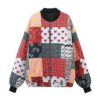 Women Vintage Long Sleeve Single Breasted Quilted Jackets O-Neck 2023 Lady Short Overcoat Ladies Fashion High Streetwear