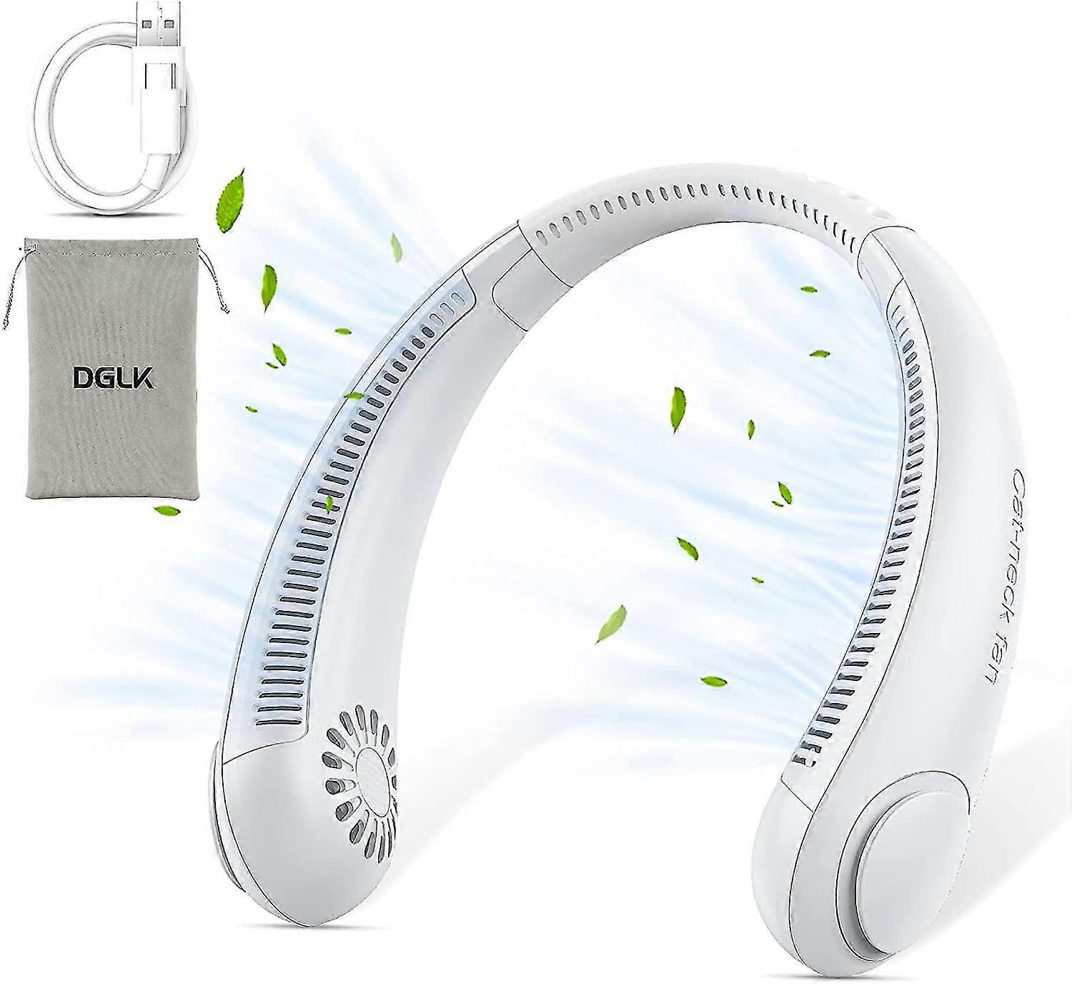 Der tragbare Halsventilator aus dem beliebten Kopfhörerdesign, der blattlose Halsventilator, der sich perfekt für den persönlichen Ventilator eignet, mit Funktionen wie USB-Mini-Lüfter