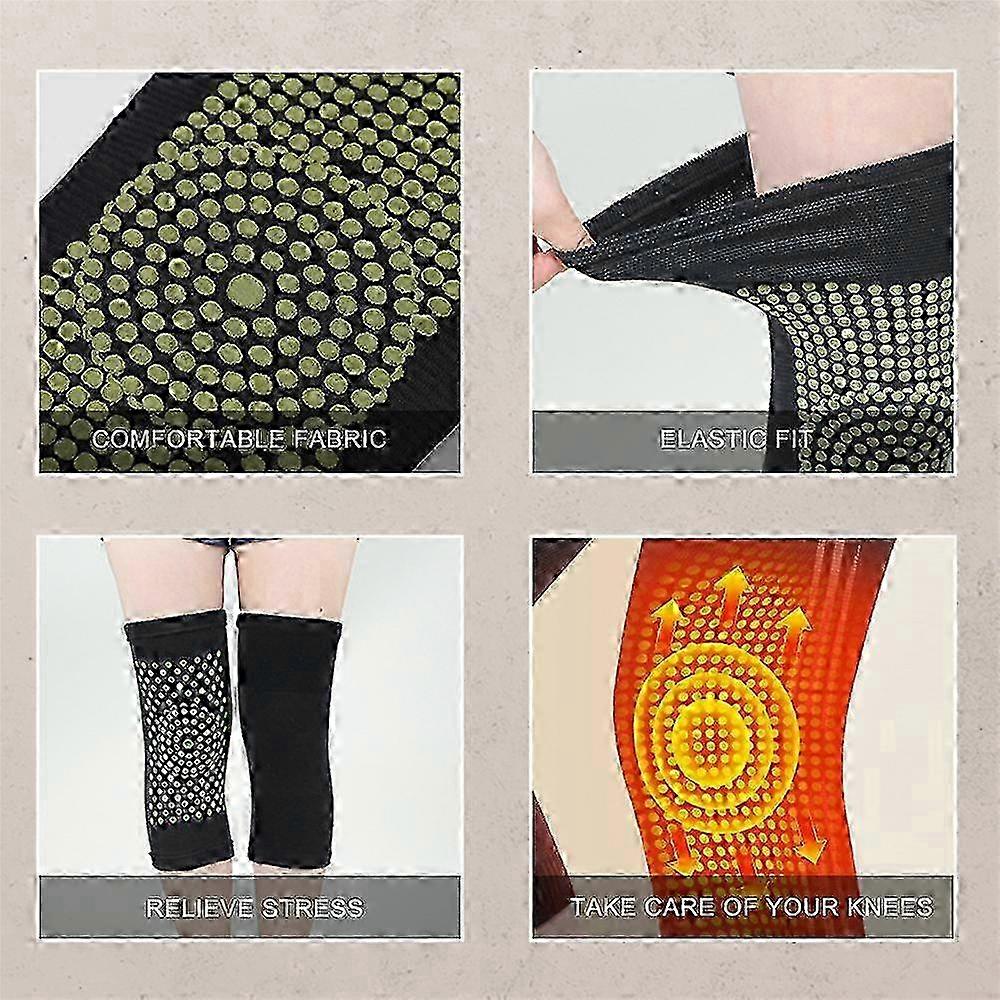 thumbnail image 2 of Ollas Knee Protection For Warmth 1 Pair Self Heating Knee Brace Pad Magnetic Thermal Therapy Arthritis... Electric Leg Warmers 2 of 9