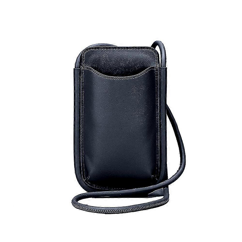 Pu Advanced Sense Niche Mobile Phone Bag Simple Solid Color Casual Women's Slung Bag