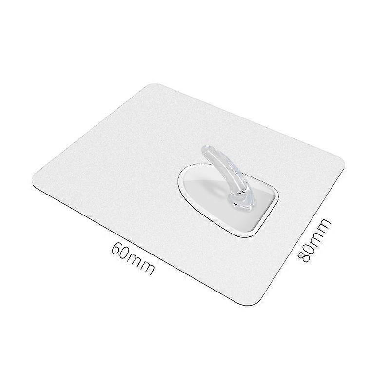 Strong Non-marking Wall Hook- 12packs Transparent Glue Stickers Reusable Seamless Hooks, Waterproof