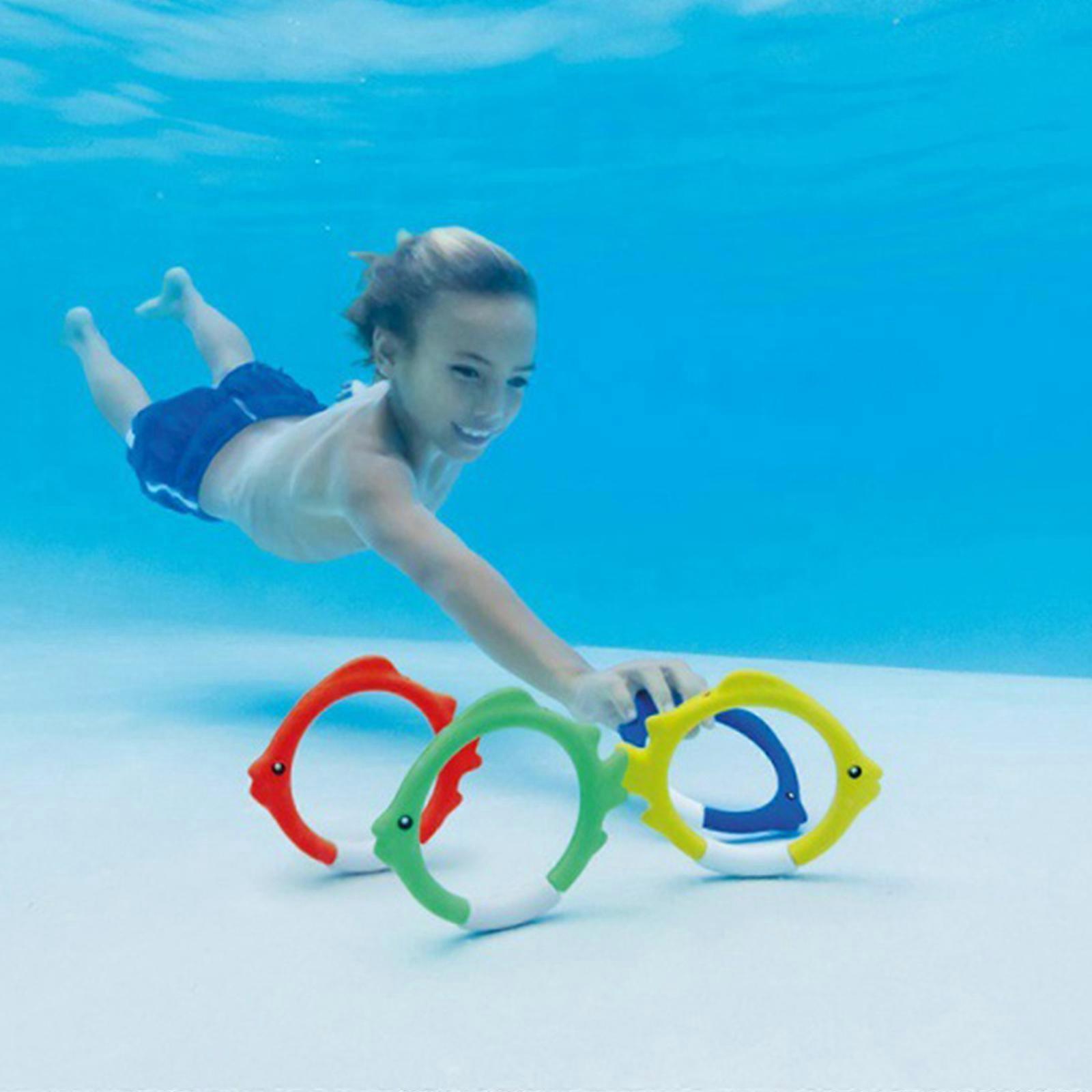 New Upgrade Diving Rings 4 Pieces Fish Shaped Pool Diving Rings for ...