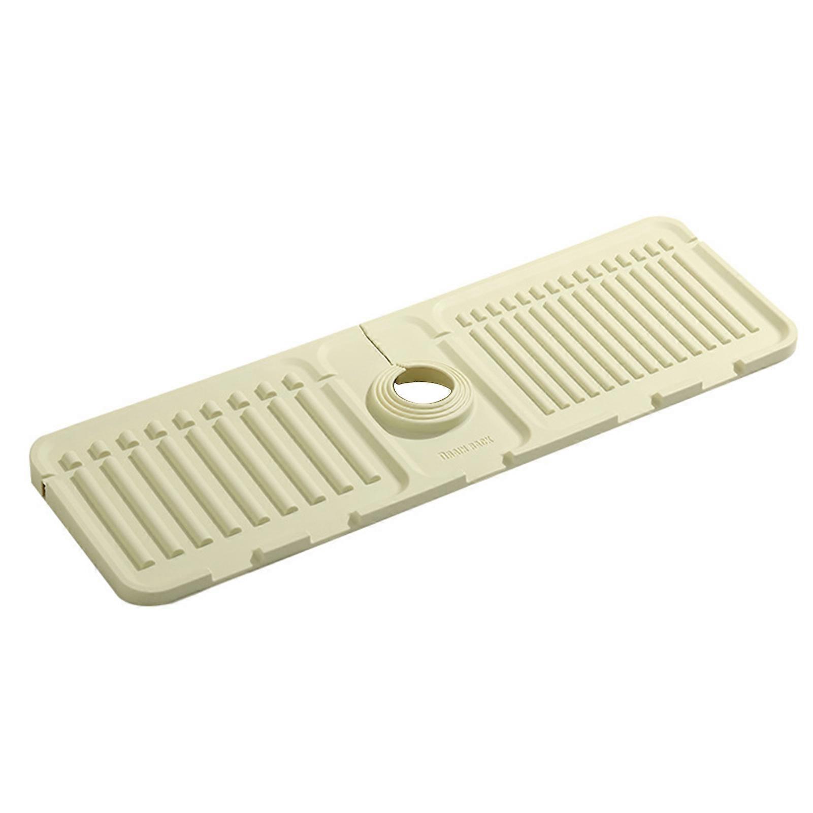 Sink Faucet Drain Mat Kitchen Splash Guard Drying Mat Multi-functional Sink Organization Tray for Home Jikaixiang