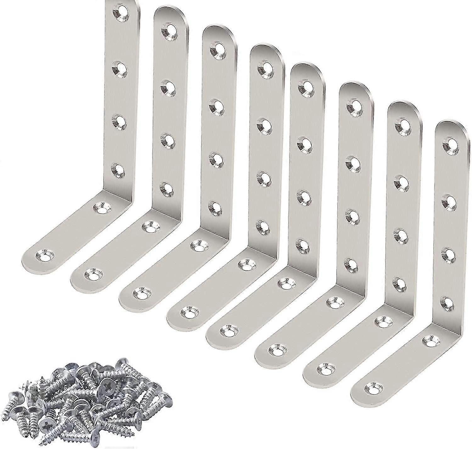 8 Pcs Metal Bracket Bracket, Glass Shelf Bracket Corner Bracket