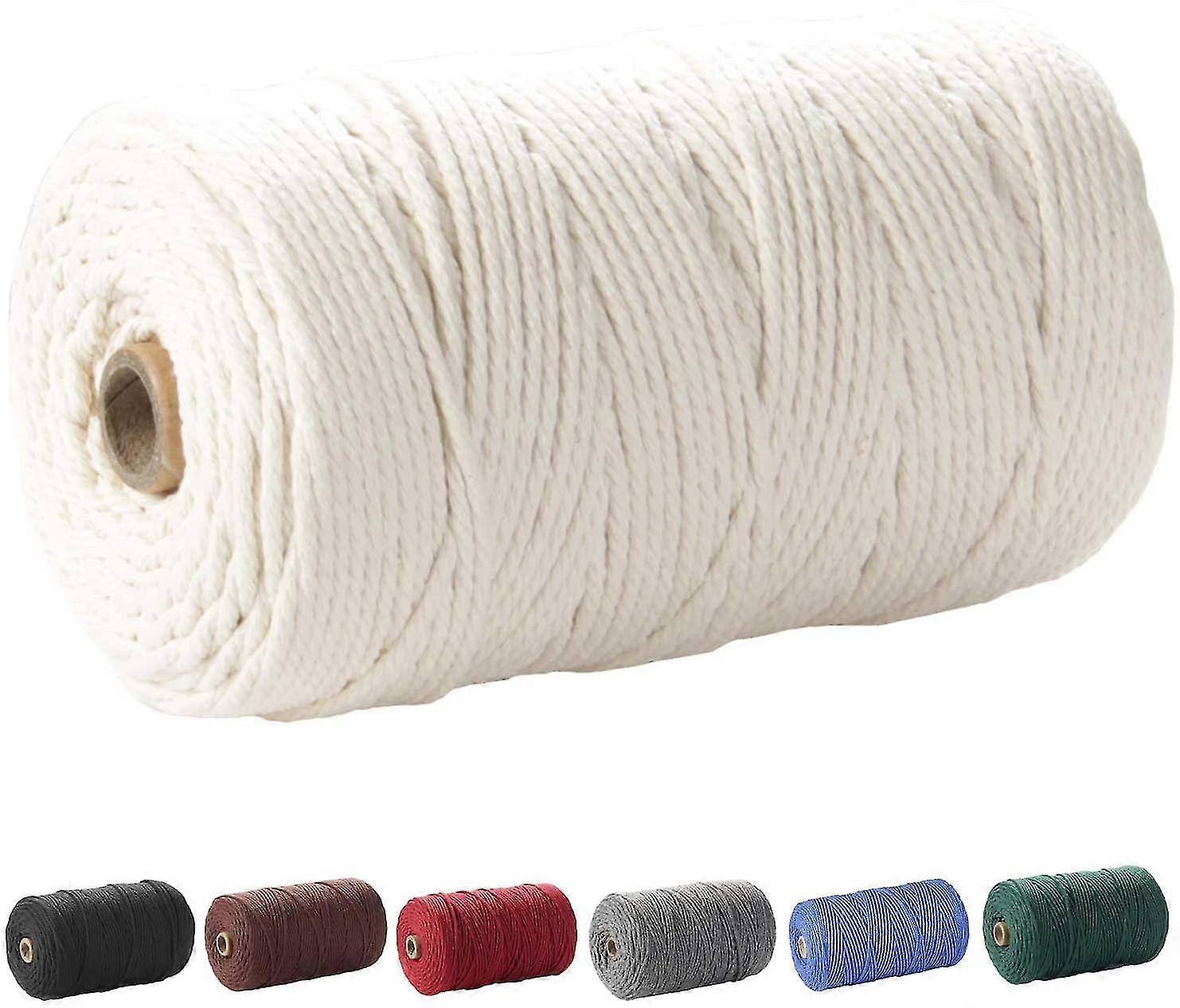Macrame Cord, 3mm X 220 Yd (about 200m) 100% Natural Cotton Soft ...