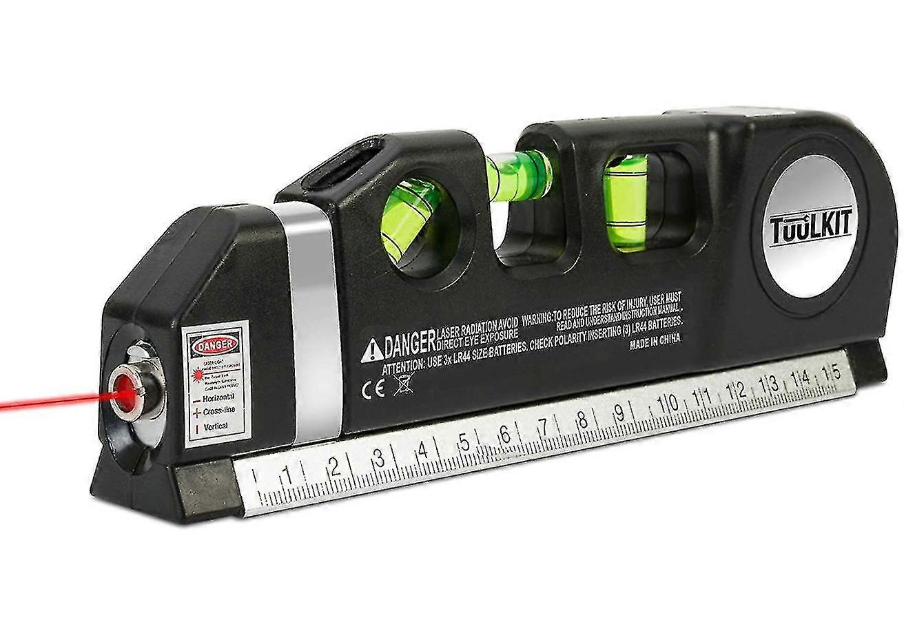 Laser Level Ruler Spirit Level Line Measurement Tool Infrared Ruler