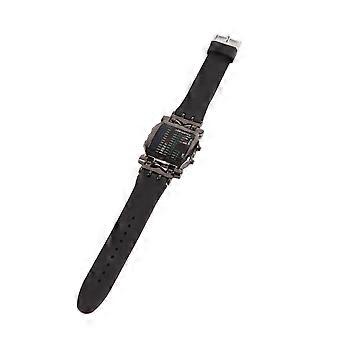 Binary Watch Crab Shape Binary Colorful LED Digital Display Silicone Strap Electronic Watch for Boys Mens