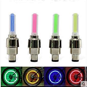 4-piece mountain bicycle valve light motorcycle colorful induction air valve light decoration night riding wind fire wheel accessories and equipment