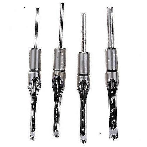 4pcs Woodworking Square Hole Drill Bits,mortise Chisel Hole Saw Drill Bit Set