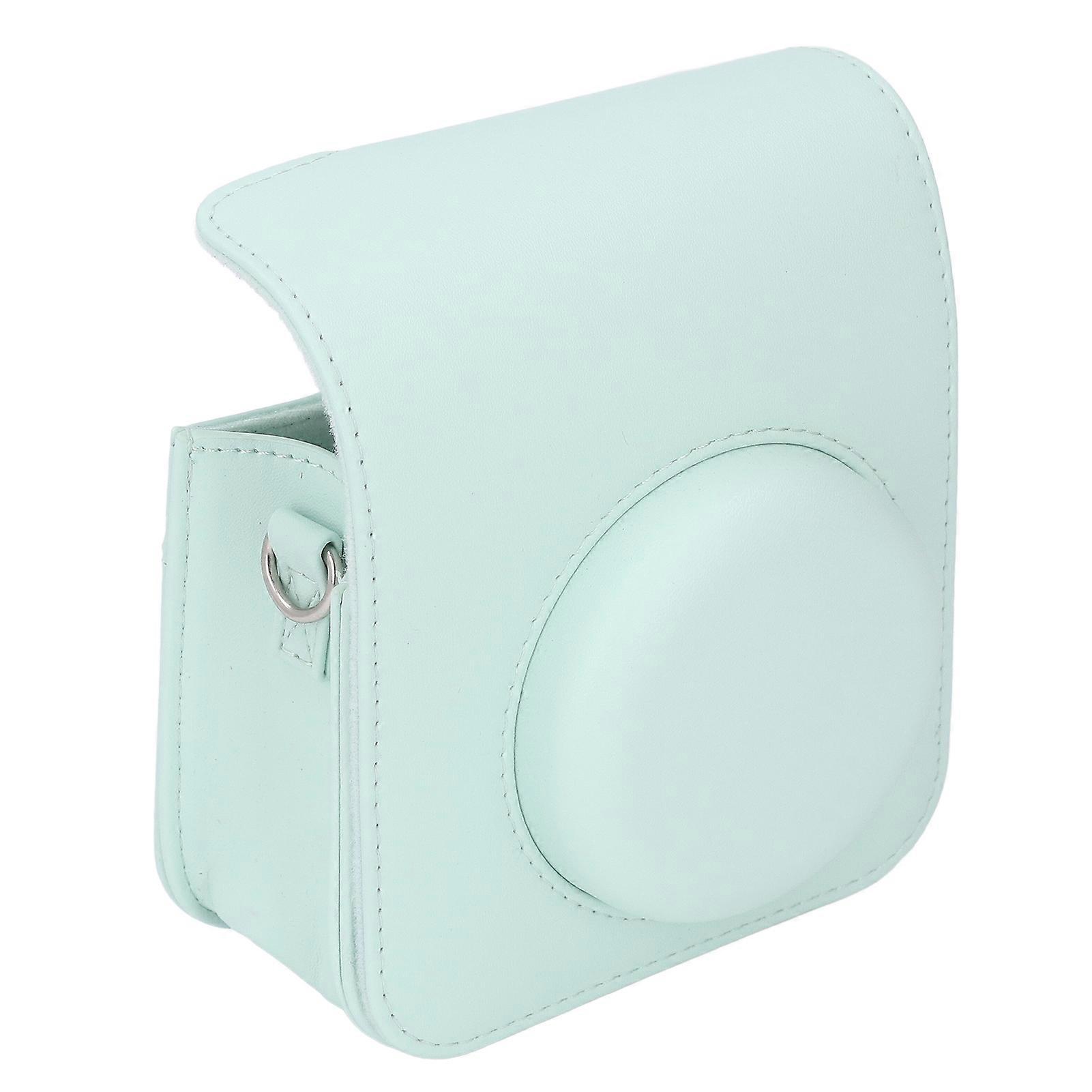 Instant Camera Case Portable Protective Storage Retro PU Leather Bag for Mini12 Photography Green 