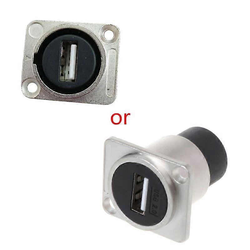 USB 2.0 D Type Socket Metal Female to Female Module Connector USB Plug Panel Mounting Holder Adapter  Support