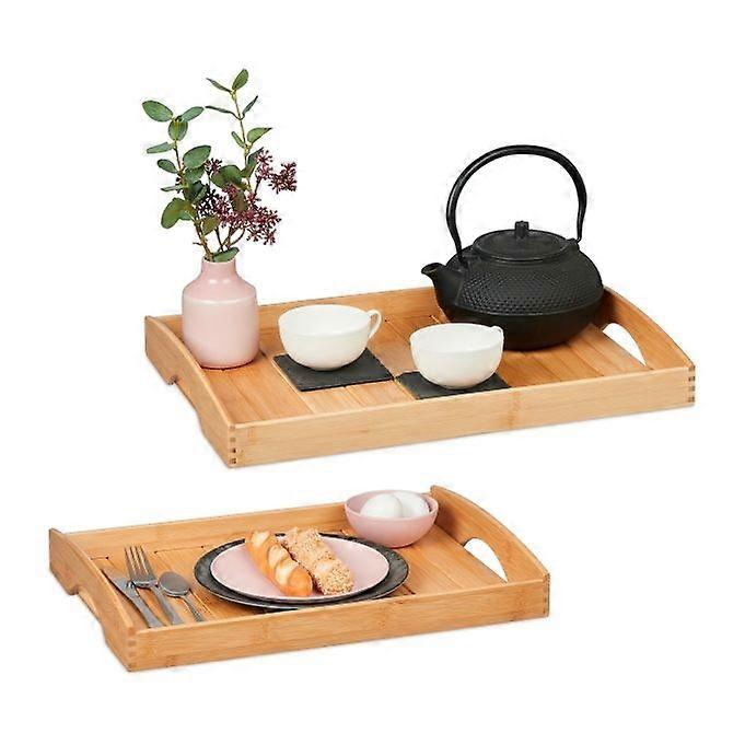 Tabletts aus Bambus - 2er-Set