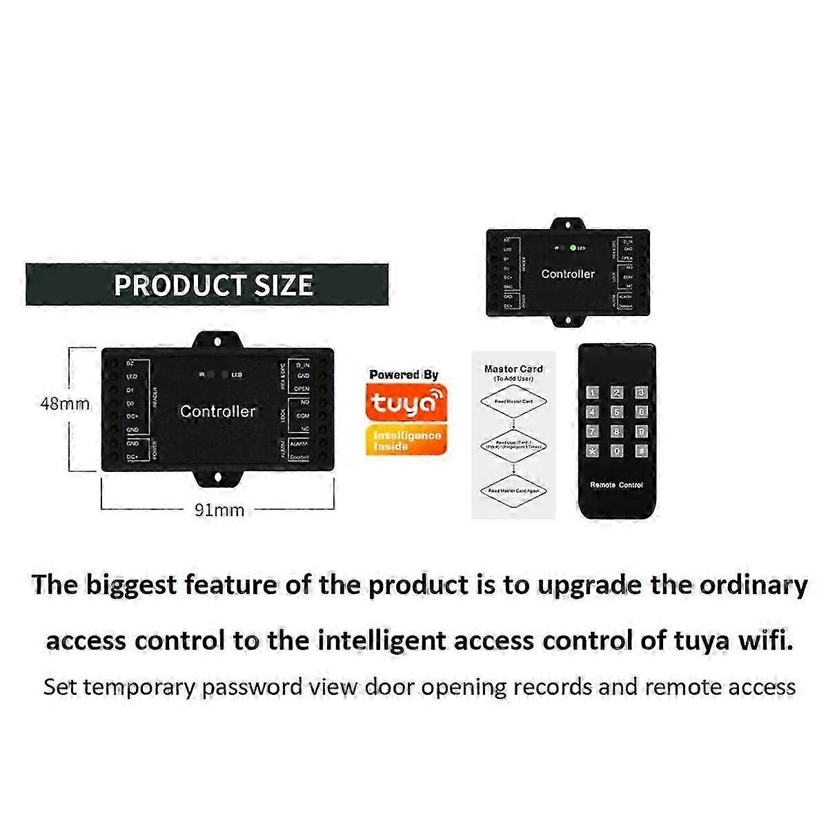 Tuya Wifi Controller Single Door Remote Control Access Control Board Panel 12v Wiegand 26-44 Bits I