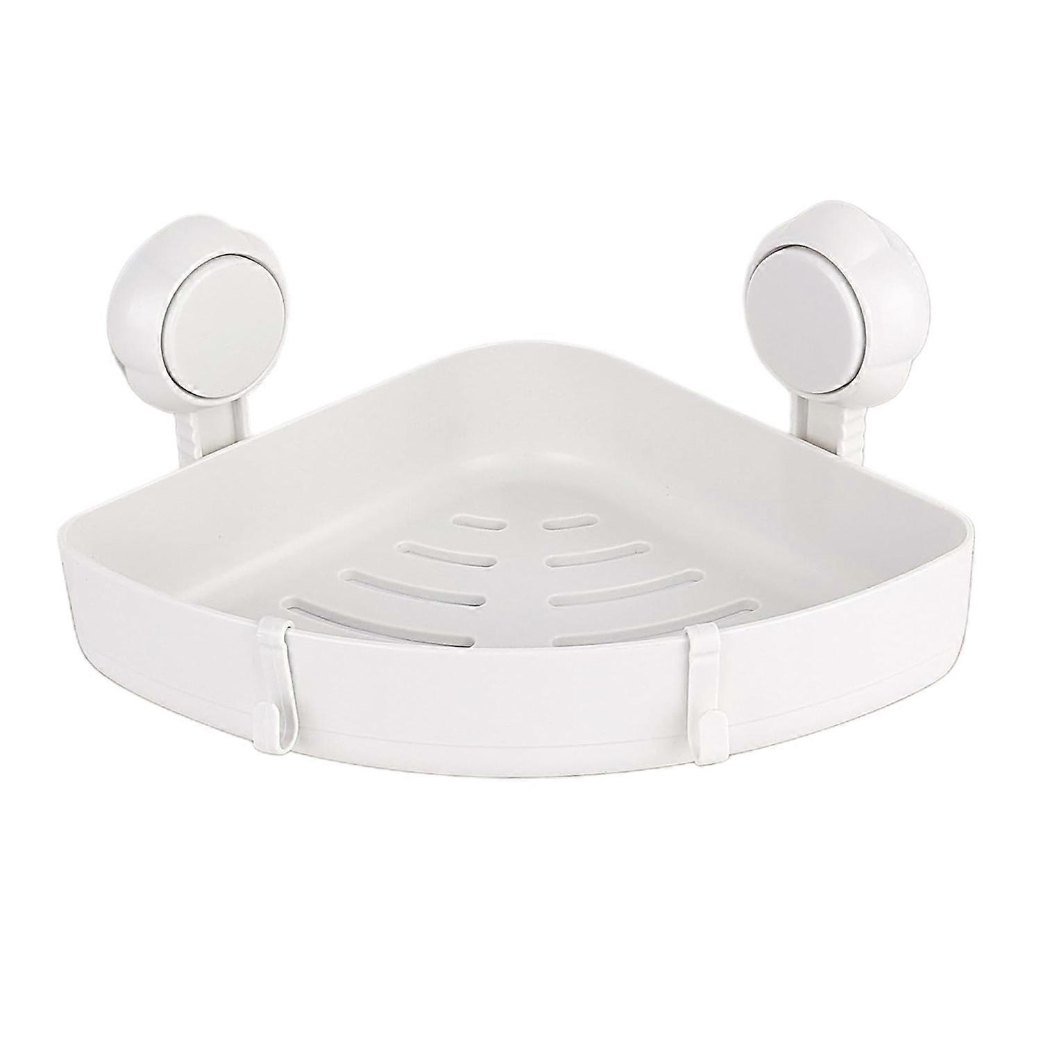 1 Set Corner Storage Rack Convenient Durable Suction Cup Design Corner Shower Storage Box for Home