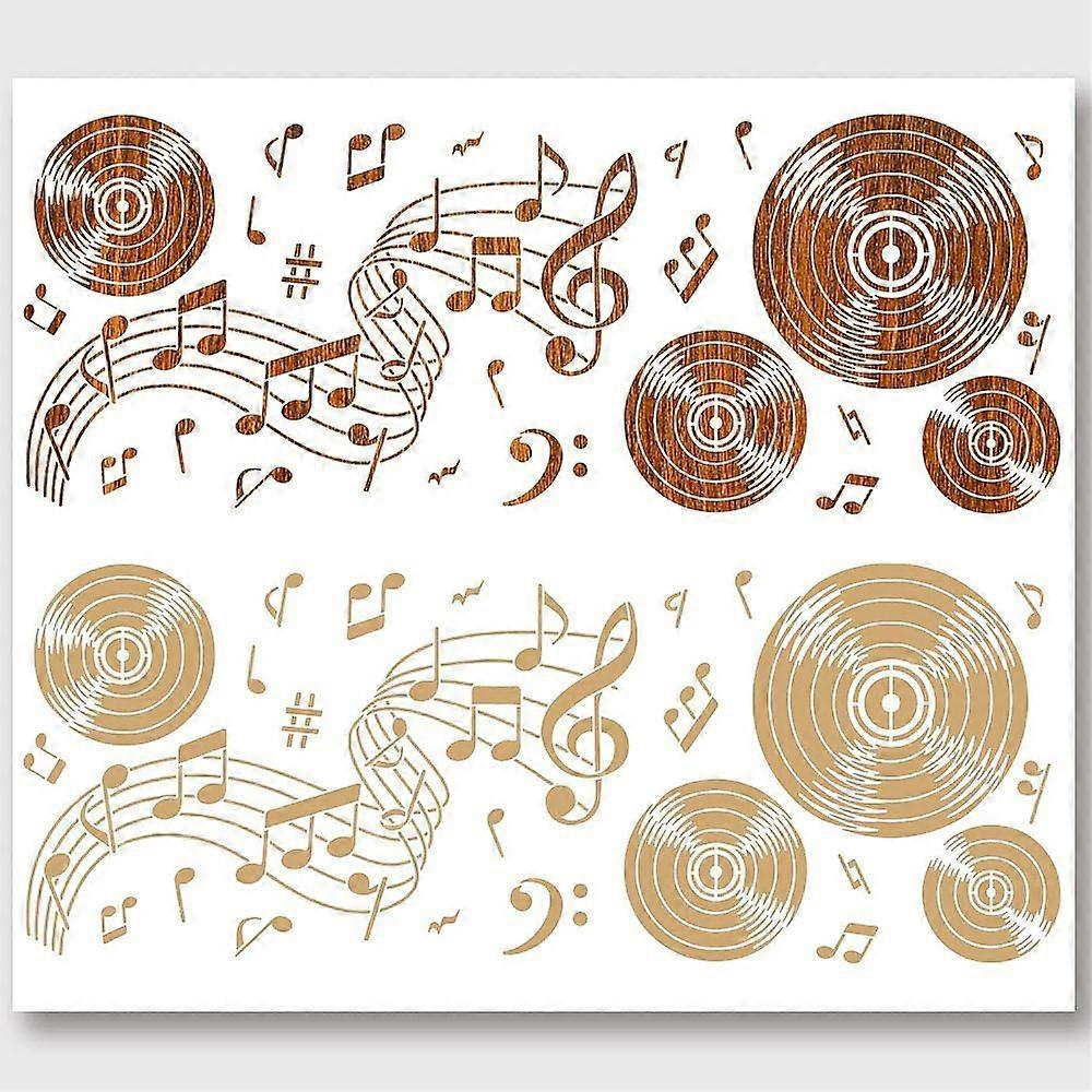 PET Hollow Out Drawing Painting Stencils for DIY Scrapbook Photo Album Musical Note Pattern 400x1000mm