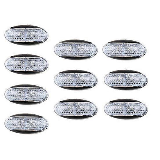 10Pcs Truck Lamp UV Resistant High Brightness 10-30V LED Side Marker Lamp for Trailer