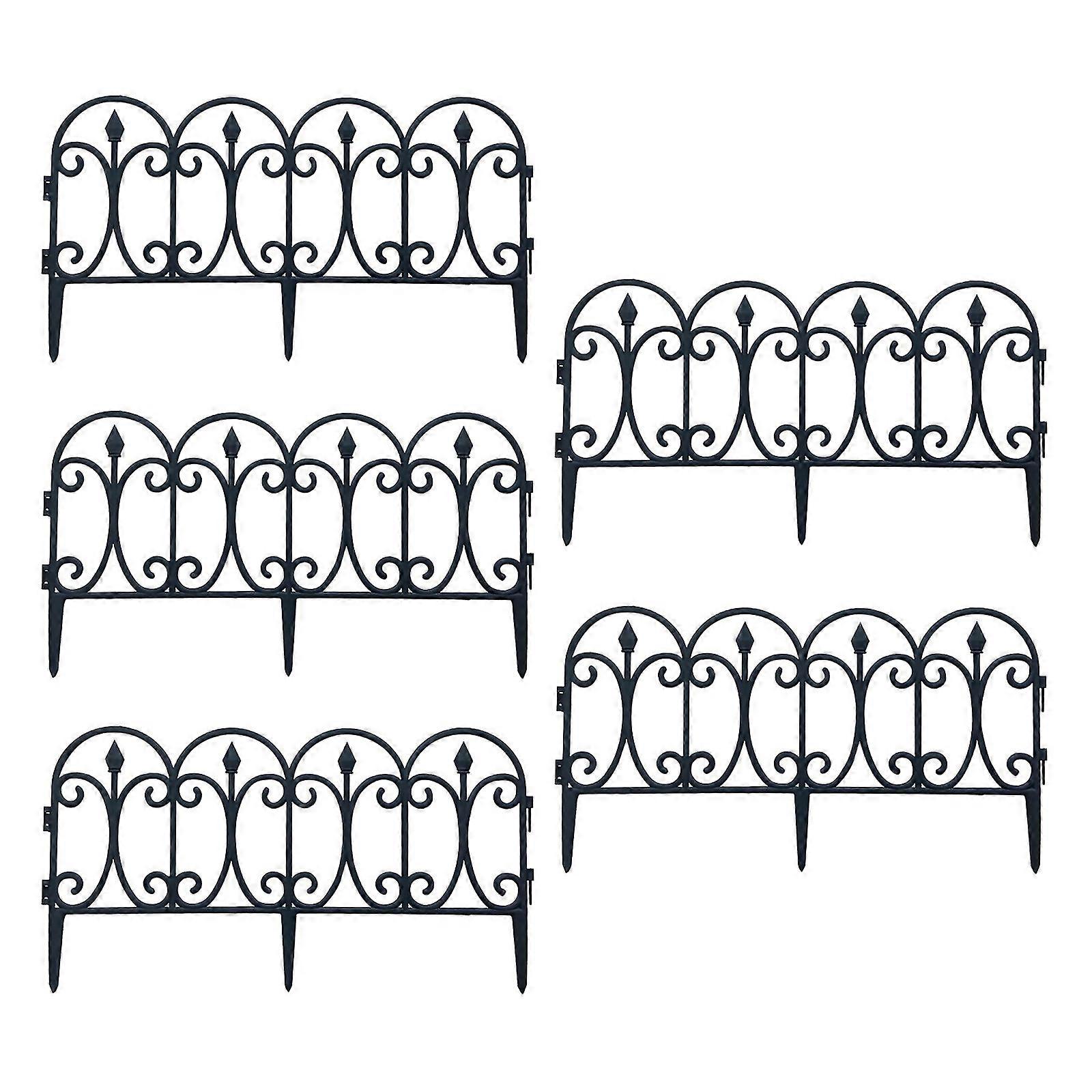 Decorative Landscape Garden Fence 5PCS PP Plastic Set