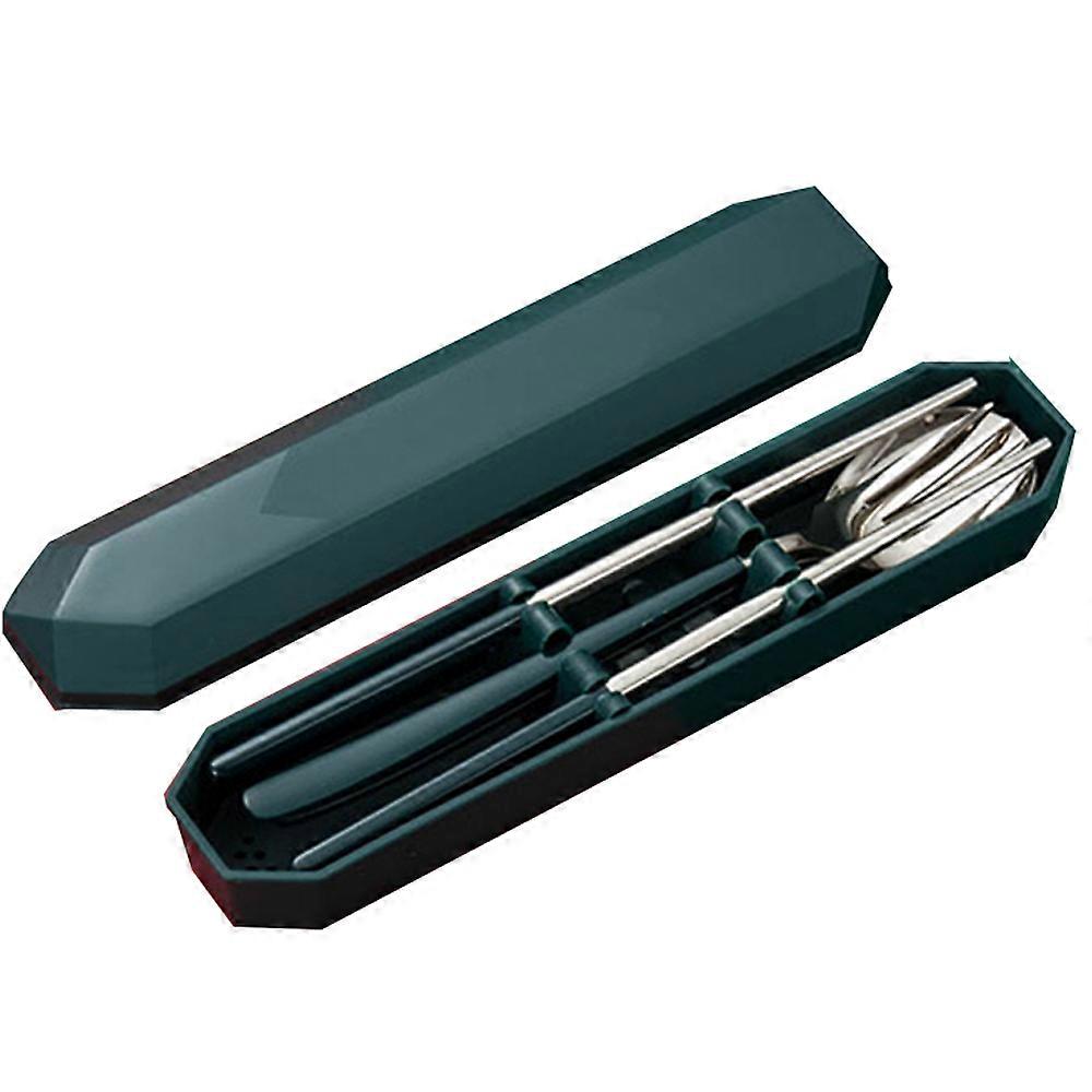 Portable, Stainless Steel, Tableware, Set, Fork, Spoon, Chopsticks