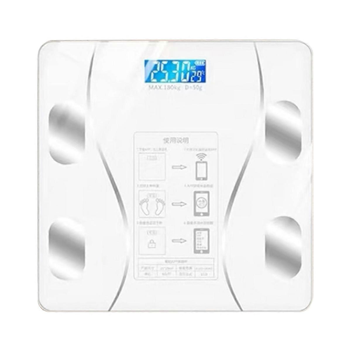 Body Fat Scale for Effective Weight Management Ultra-Precise Home Weighing Scale White