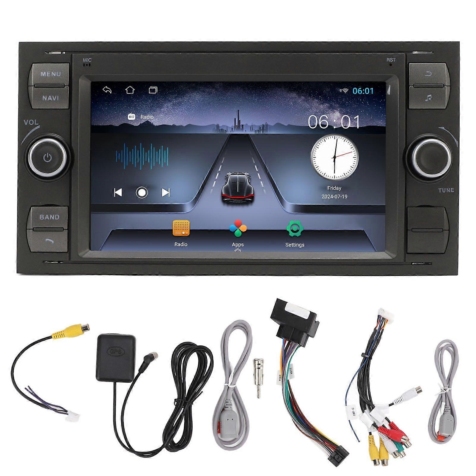Car Stereo for Android 7 Inch Touch Screen Wireless for Carplay GPS Navigation Multimedia Player for Focus Connect Fiesta Fusion MK3290