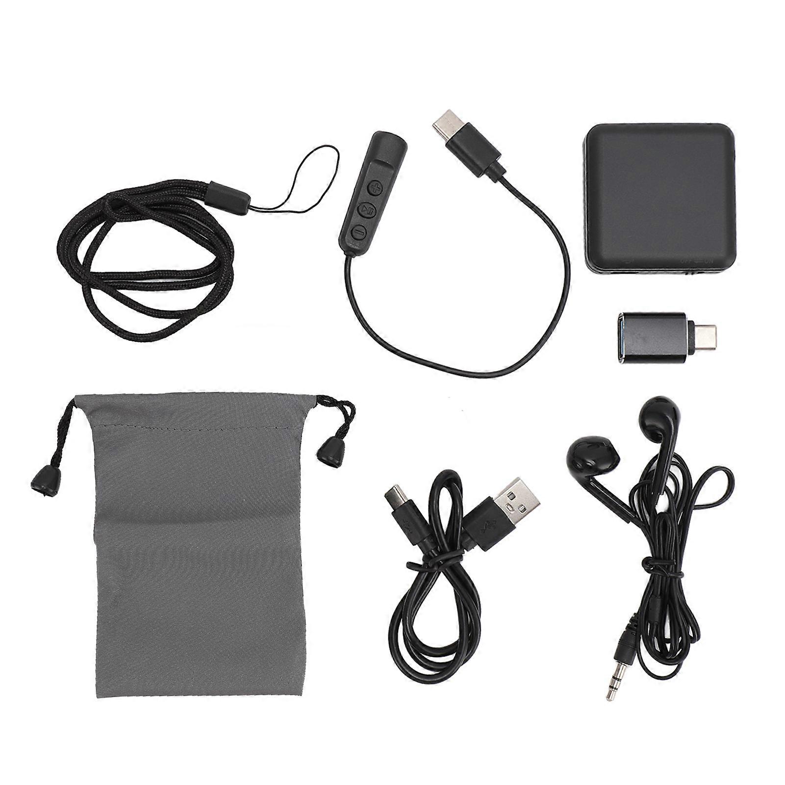 Voice-Activated Digital Recorder - Compact 32GB MP3 Player for Conferences, Study, and Interviews