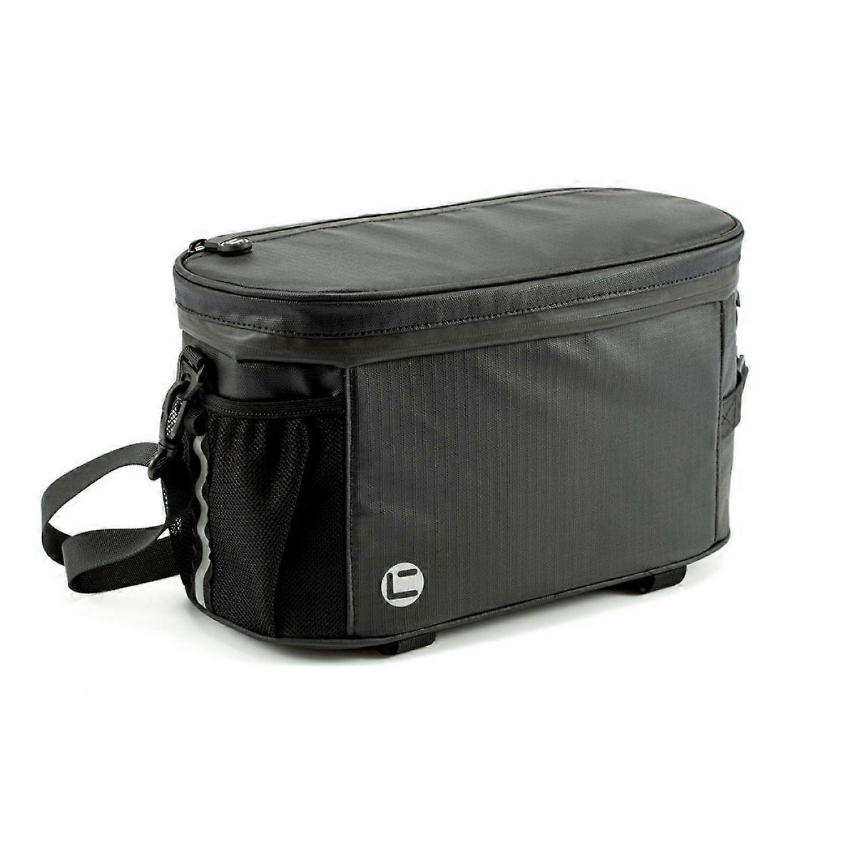 Bike insulated bag for rear rack, 10 cans capacity, with shoulder straps