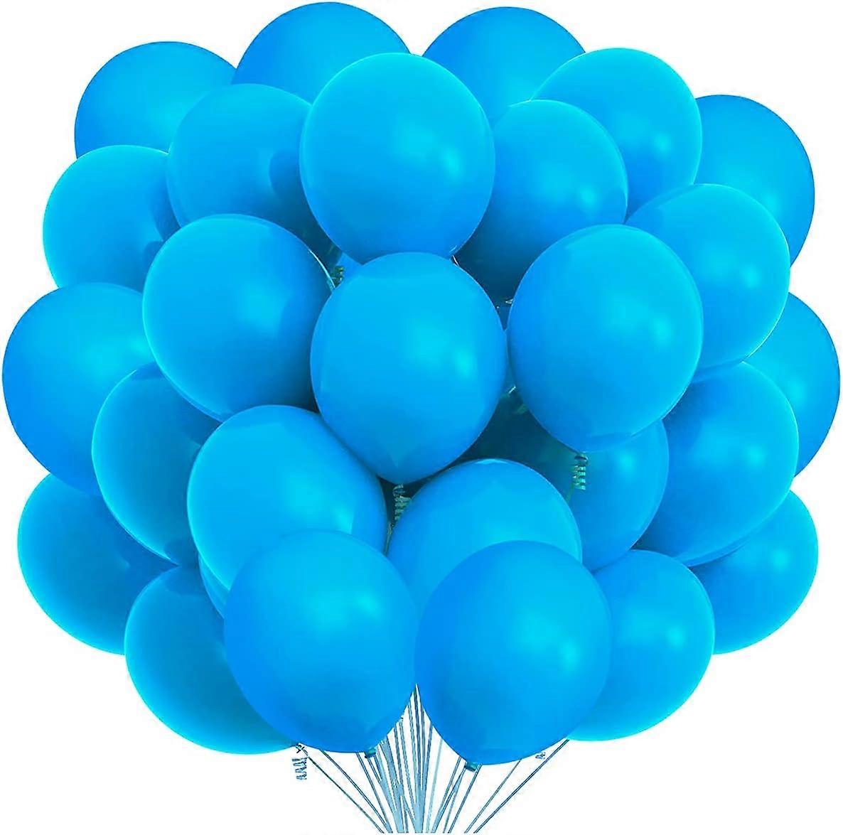 50 Balões de Látex Azul Claro, 12 Polegadas, Decorações de Festa para Eventos