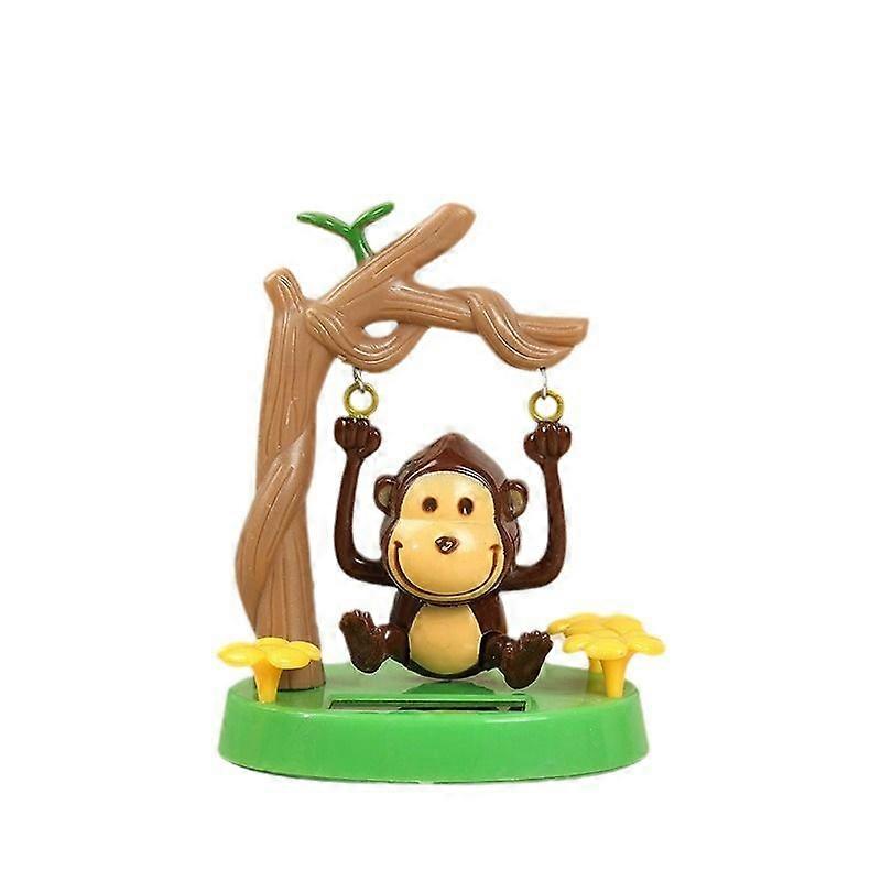 Monkey Swinging Bobblehead - Solar-Powered Animated Toy for Car and Home Decoration