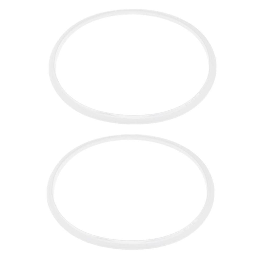 2 Stück Gummidichtung Dichtring Schnellkochtopf 28cm Innendurchmesser, transparent weiß