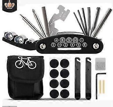 Kit de réparation de vélo Combinaison d’outils de réparation de pneus / Kit de réparation de voiture 15-en-1 16-en-1 Réparation