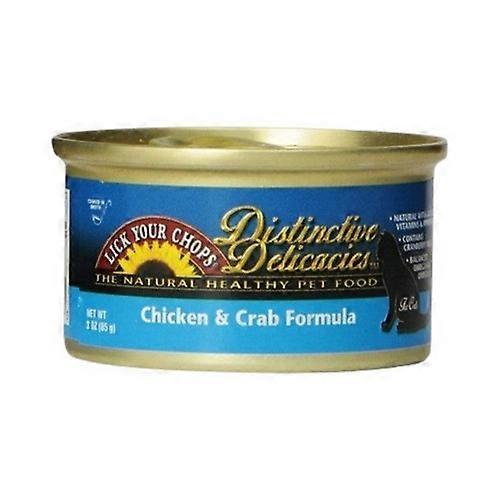 Lick Your Chops Distinctive Delicacies Chicken And Crab, 85 Grams (Case Of 24)
