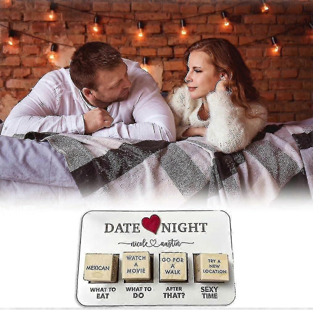 Date Night Dice After Dark Edition, Lovers Decision Dice Compatible With Couples, Date Night Wooden Dice Game Compatible With Couples Memorable Date N