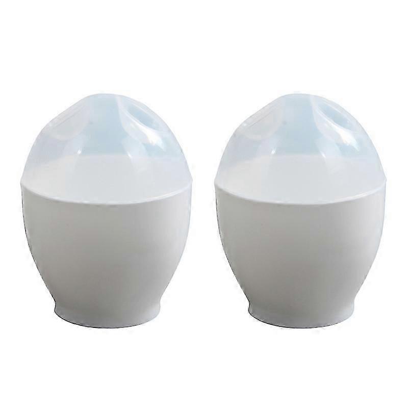 2Pcs Egg Poacher Reusable Easy to Clean Egg-shaped Microwave Heat Resistant Egg Cooking Cup for Home-Good
