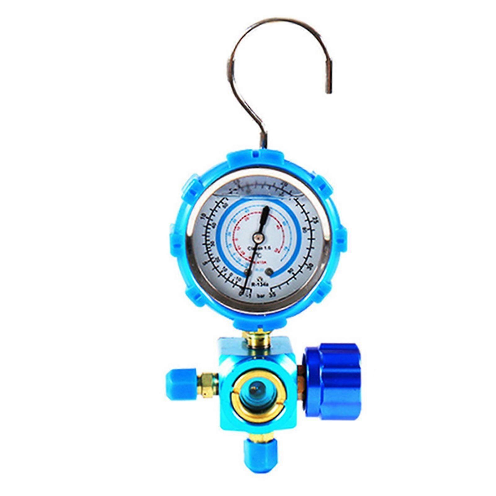 Refrigerant Manifold Gauge Manometer Valves Pressures Gauge Air Conditioner Tool R410a