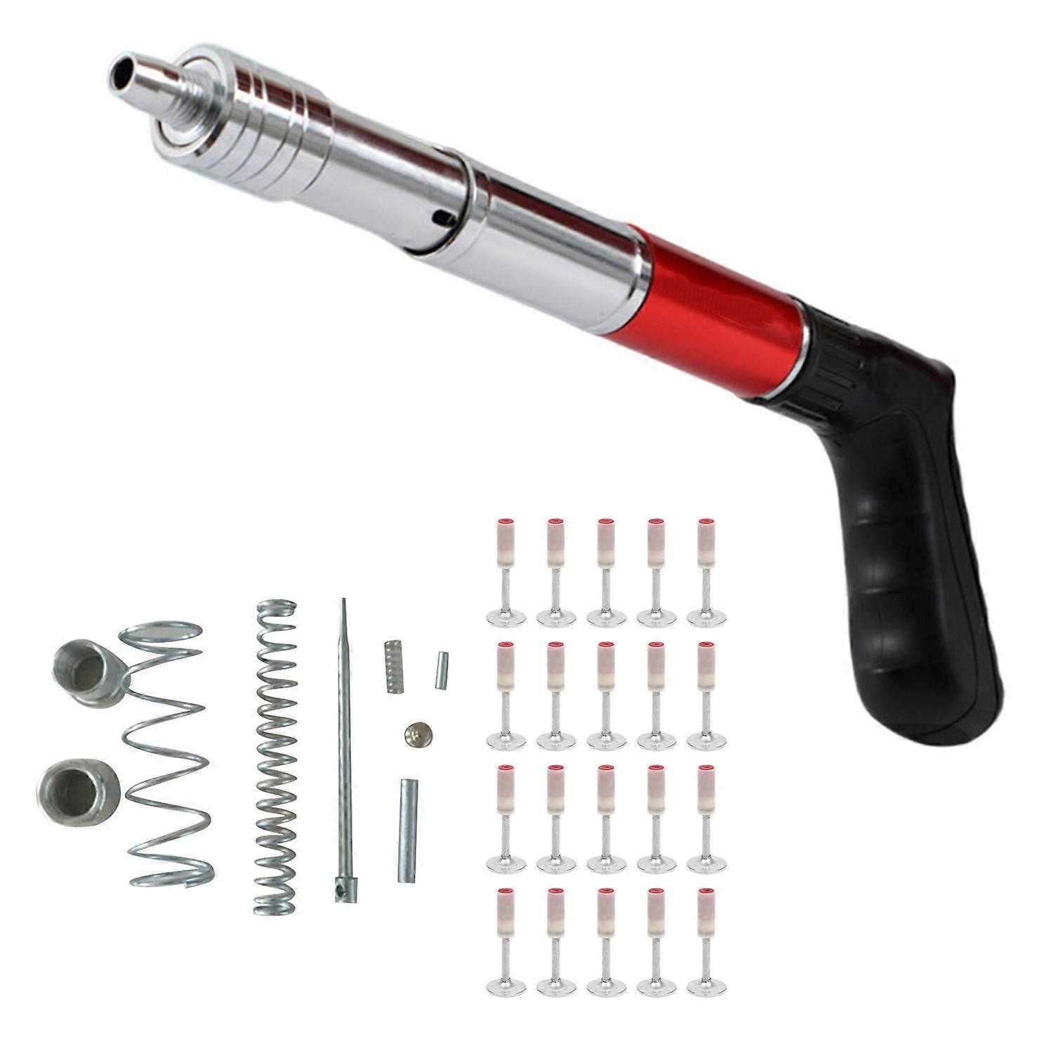 Nail Shooting Machine Manual Mini Portable Soundproof Steel Nail Wall Fastening Tool with 20 Nails f