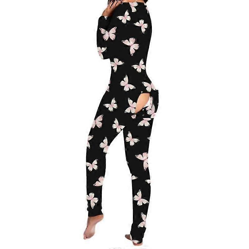 مثير طباعة المرأة Onesies النوم بذلة طويلة الأكمام عميق الخامس الرقبة Bodycon بيجاما بذلة رومبرز ملابس نوم